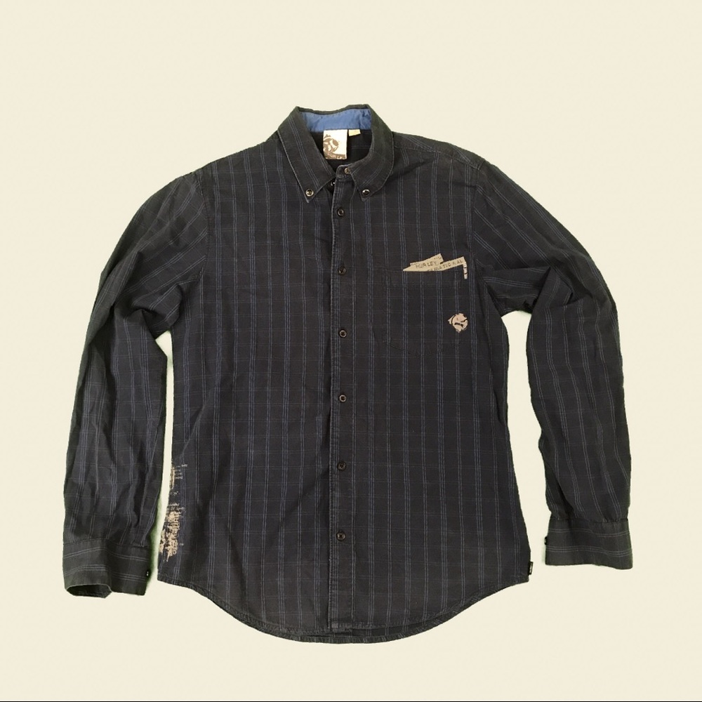 Y2K Hurley long sleeve button down